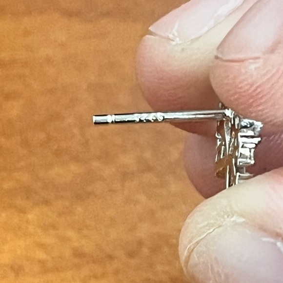 NWOB Sterling Silver Crystal Tree Earrings Studs 925 - Picture 4 of 5